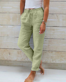 Pantalon Fluide Manon Femme | Taille Élastique, Cordon Ajustable 4