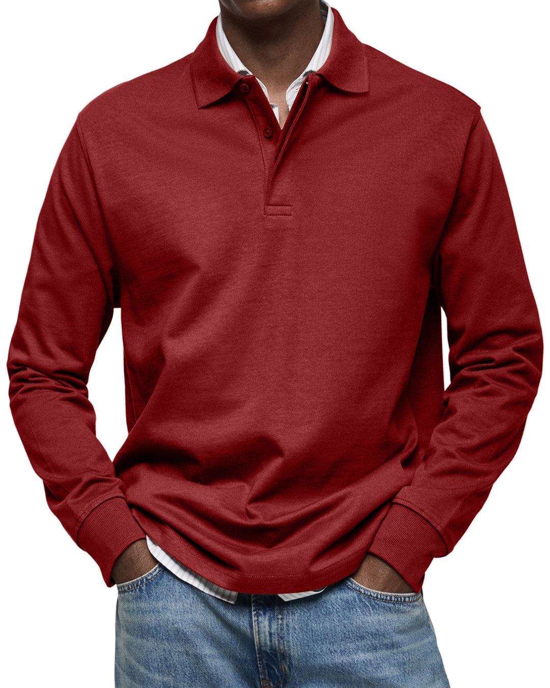 Polo de luxe Maxime Homme | Manches longues, tissu doux et raffiné 9