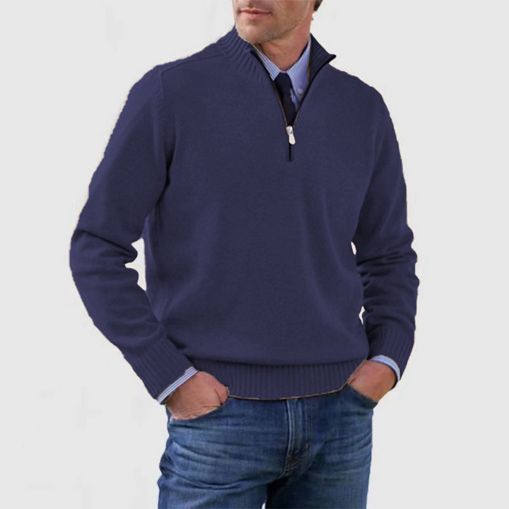Pull demi-zip Nathan pour Homme | Coupe classique, maille chaude et douce 4