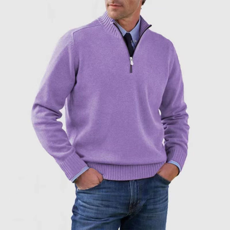 Pull demi-zip Nathan pour Homme | Coupe classique, maille chaude et douce 11