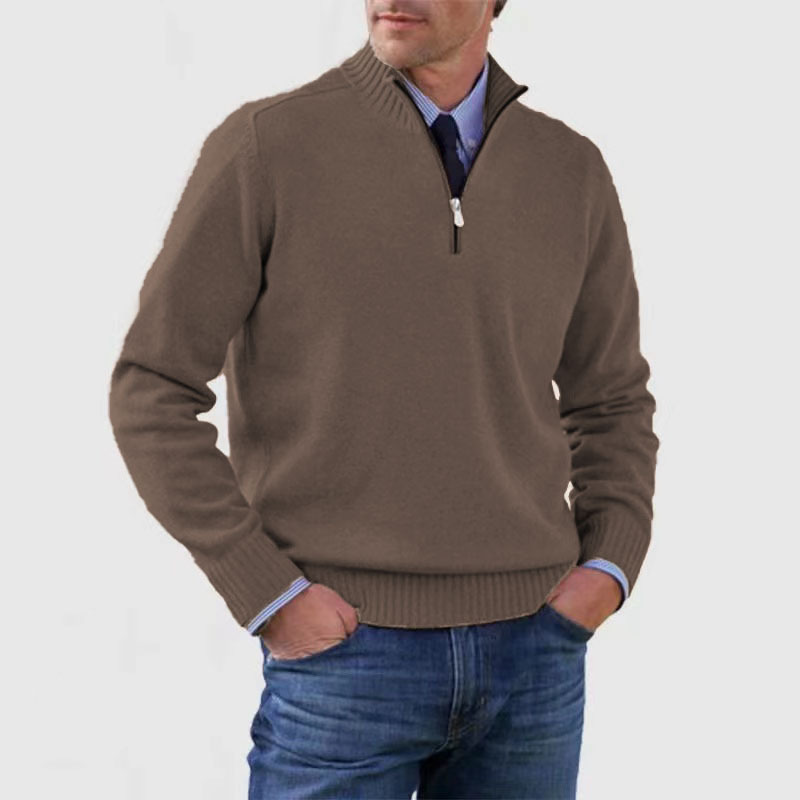 Pull demi-zip Nathan pour Homme | Coupe classique, maille chaude et douce 10