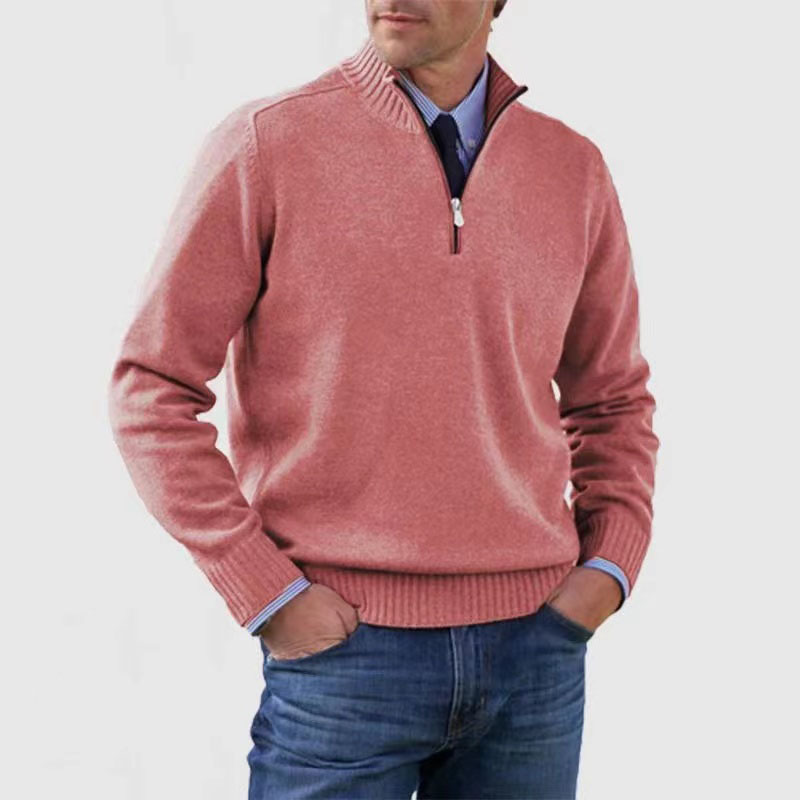 Pull demi-zip Nathan pour Homme | Coupe classique, maille chaude et douce 7
