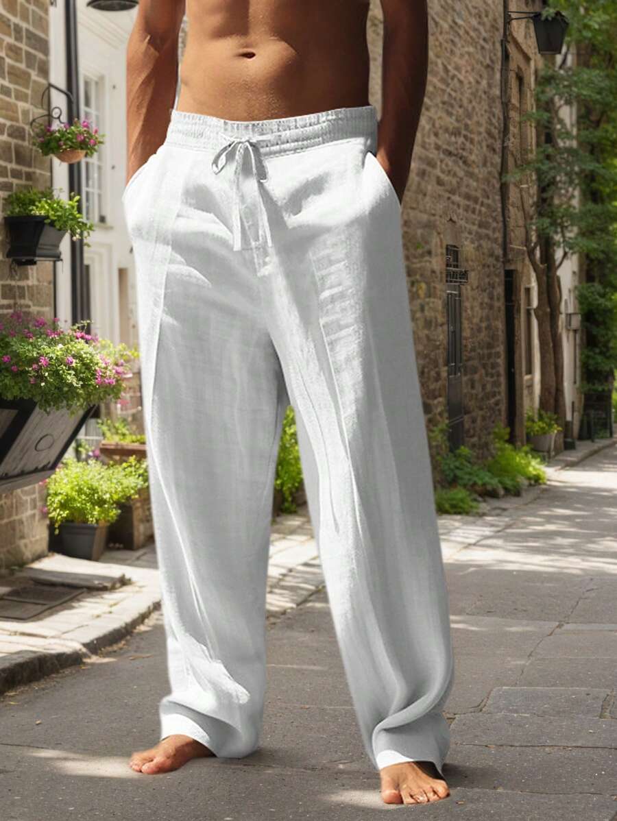 Pantalon Léger en Lin Arthur | Cordon de Serrage, Frais et Respirant 0