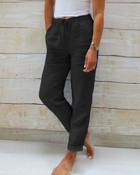 Pantalon Fluide Manon Femme | Taille Élastique, Cordon Ajustable 3