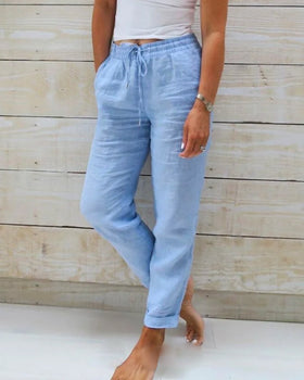 Pantalon Fluide Manon Femme | Taille Élastique, Cordon Ajustable 0