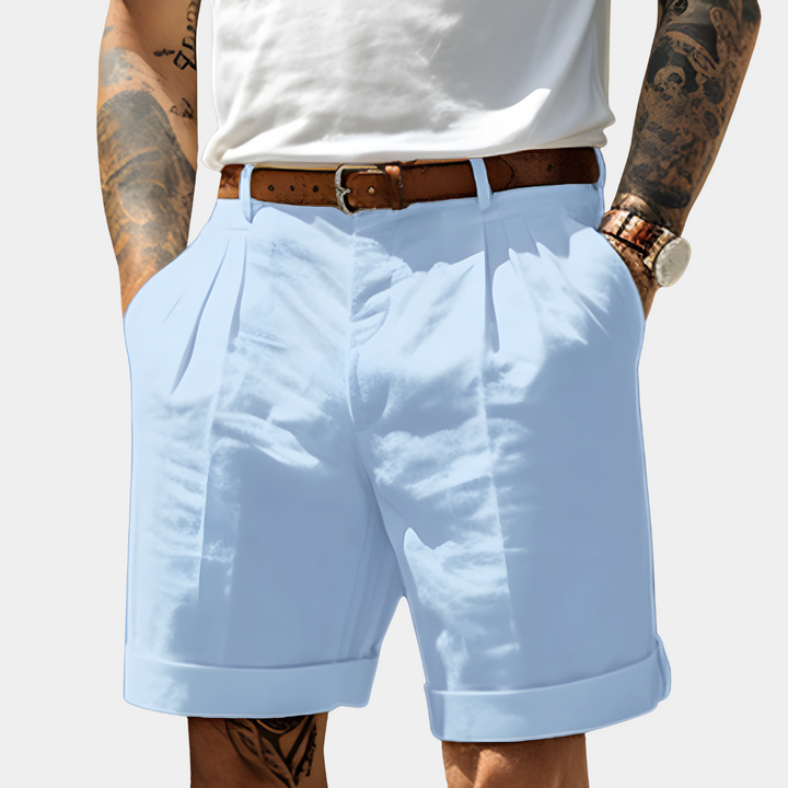 Bermuda Adrien Homme | Coton Respirant, Revers Chic, Plis Devant 0