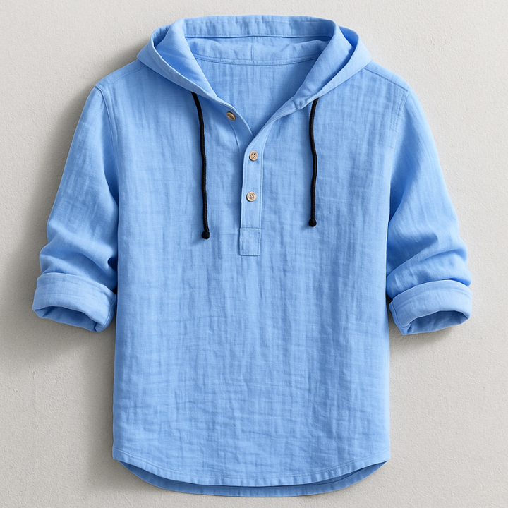 Chemise en lin à capuche Thomas | Matière naturelle, look contemporain 0