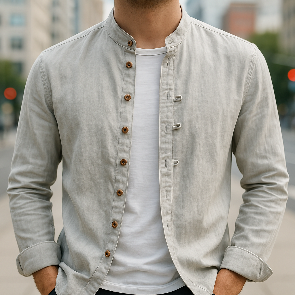 Chemise en lin et coton Léo | Coupe décontractée, inspiration japonaise 1