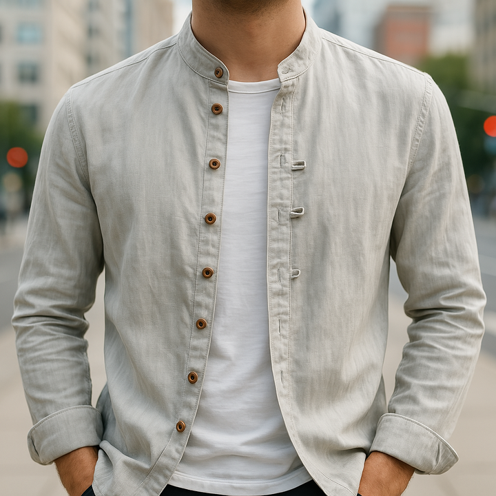 Chemise en lin et coton Léo | Coupe décontractée, inspiration japonaise 1