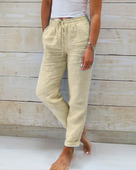 Pantalon Fluide Manon Femme | Taille Élastique, Cordon Ajustable 1