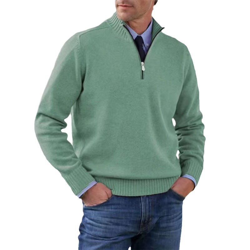 Pull demi-zip Nathan pour Homme | Coupe classique, maille chaude et douce 8
