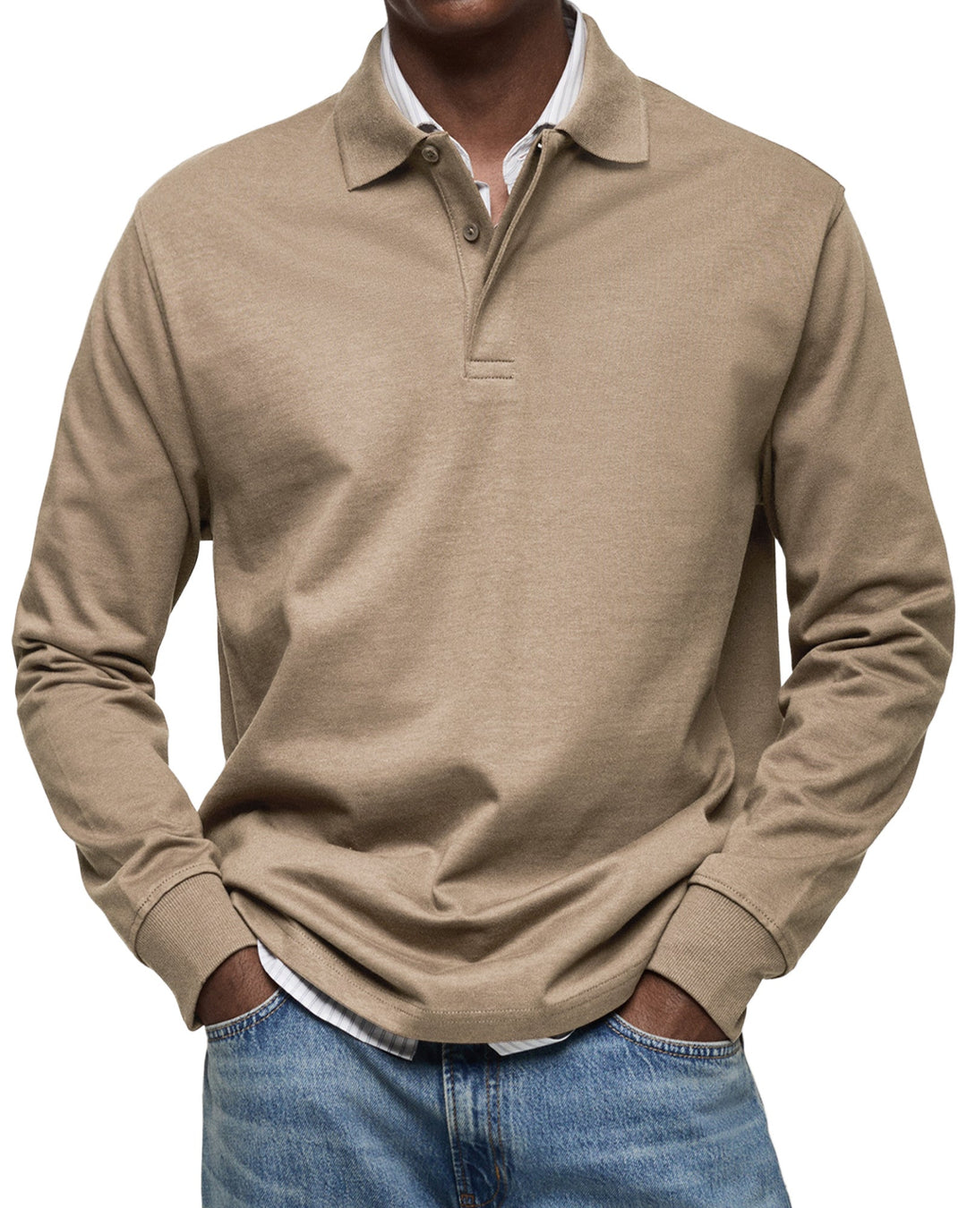 Polo de luxe Maxime Homme | Manches longues, tissu doux et raffiné 6