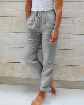 Pantalon Fluide Manon Femme | Taille Élastique, Cordon Ajustable 2