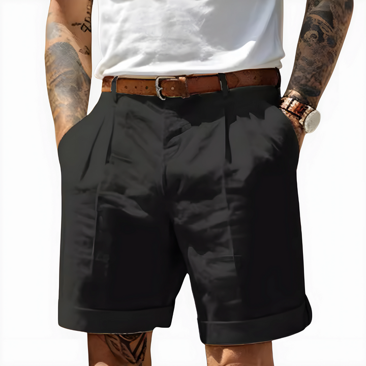 Bermuda Adrien Homme | Coton Respirant, Revers Chic, Plis Devant 2