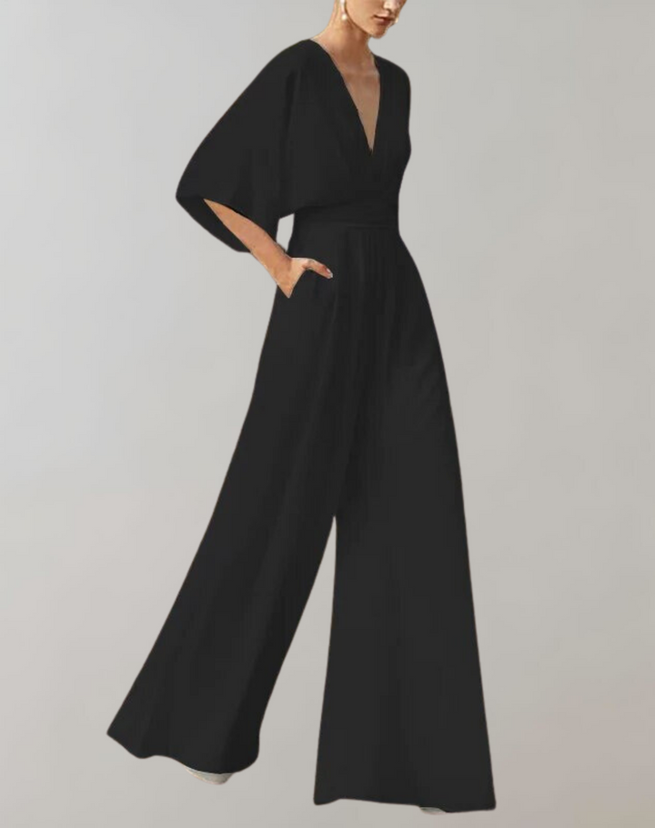 Combinaison Ample Louise Femme | Col V, Manches Amples, Taille Marquée 3