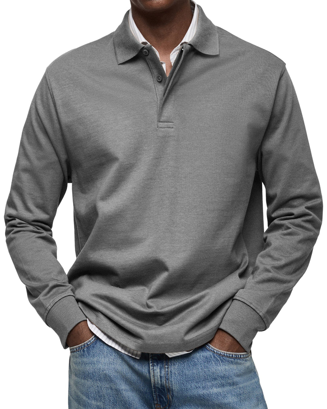 Polo de luxe Maxime Homme | Manches longues, tissu doux et raffiné 4