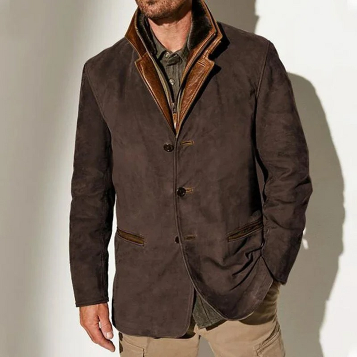 Veste Vintage Gabriel | Accents en Cuir, Coupe Confortable, Homme 2
