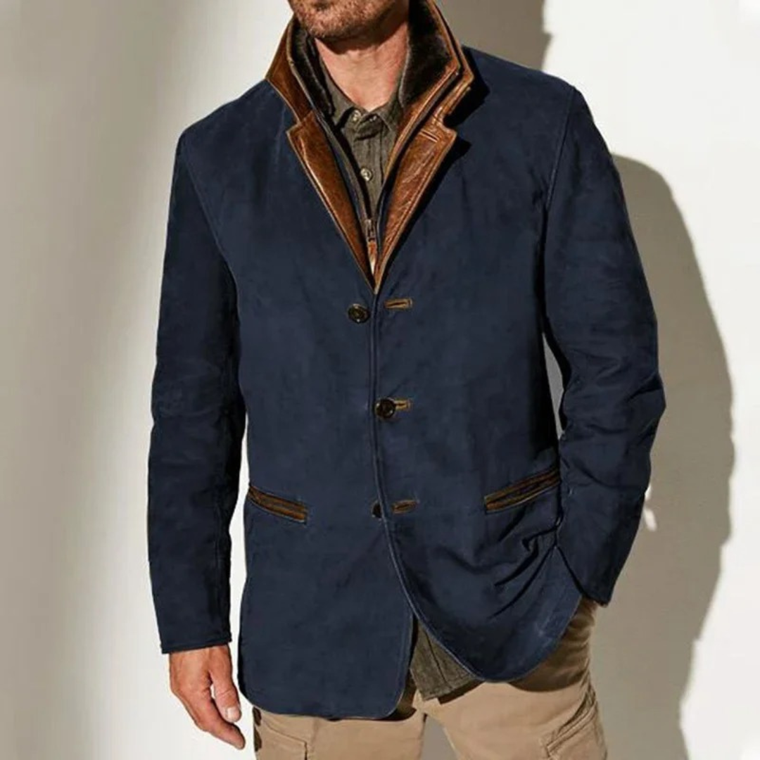 Veste Vintage Gabriel | Accents en Cuir, Coupe Confortable, Homme 3