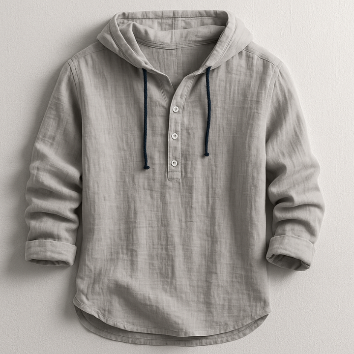 Chemise en lin à capuche Thomas | Matière naturelle, look contemporain 2