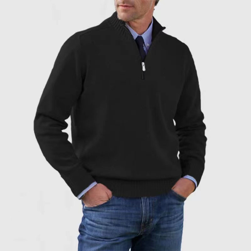 Pull demi-zip Nathan pour Homme | Coupe classique, maille chaude et douce 2