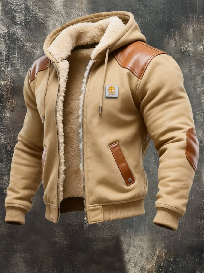 Veste Vintage Nathan | Homme, Daim et Cuir, Avec Capuche 3