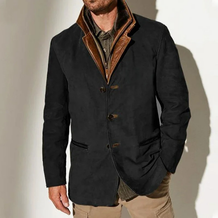 Veste Vintage Gabriel | Accents en Cuir, Coupe Confortable, Homme 4