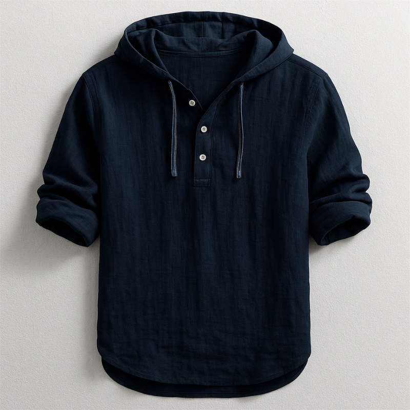 Chemise en lin à capuche Thomas | Matière naturelle, look contemporain 5