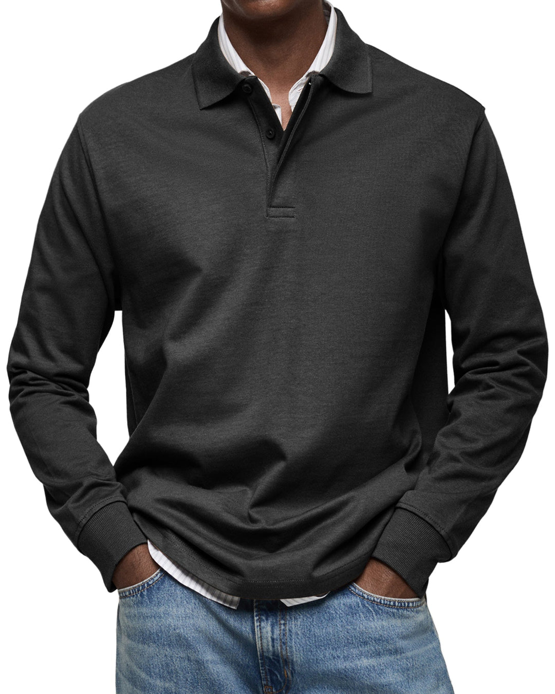 Polo de luxe Maxime Homme | Manches longues, tissu doux et raffiné 2