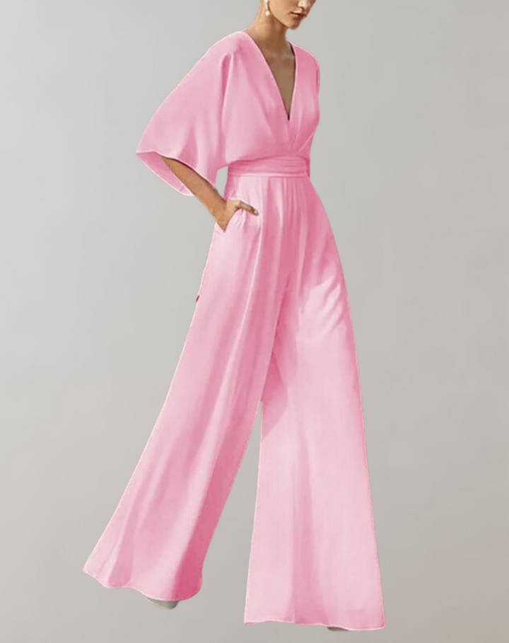 Combinaison Ample Louise Femme | Col V, Manches Amples, Taille Marquée 6