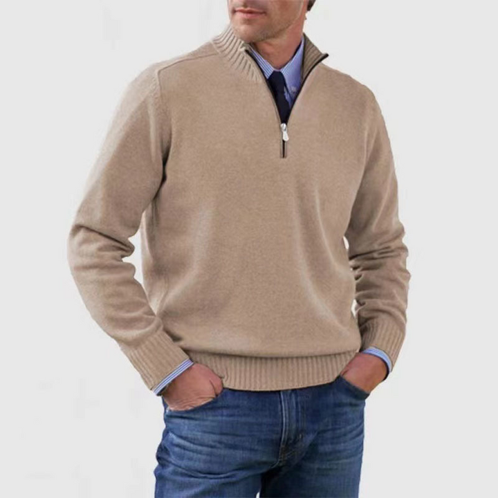 Pull demi-zip Nathan pour Homme | Coupe classique, maille chaude et douce 6