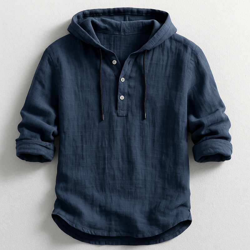 Chemise en lin à capuche Thomas | Matière naturelle, look contemporain 4