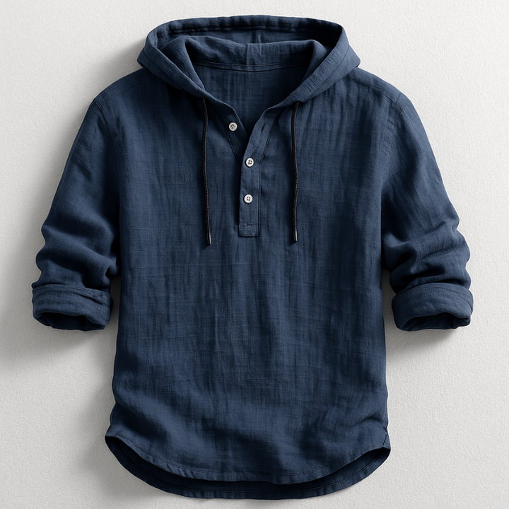 Chemise en lin à capuche Thomas | Matière naturelle, look contemporain 4