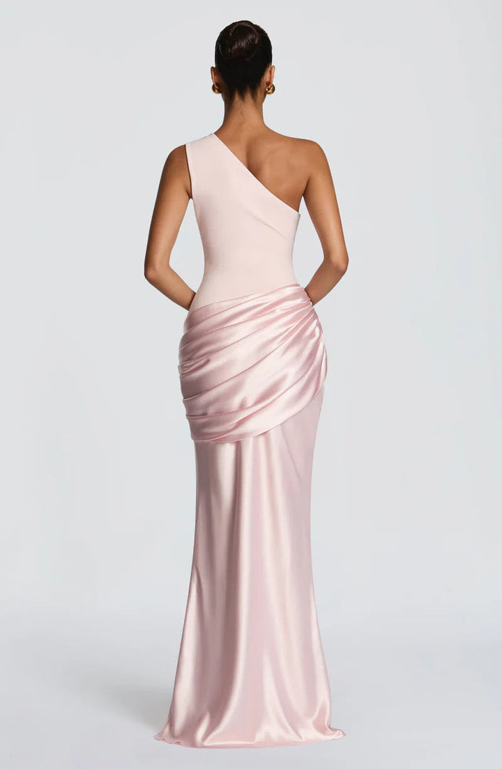 Capucine Maxi Dress | One-Shoulder, Draped Detail, Elegance