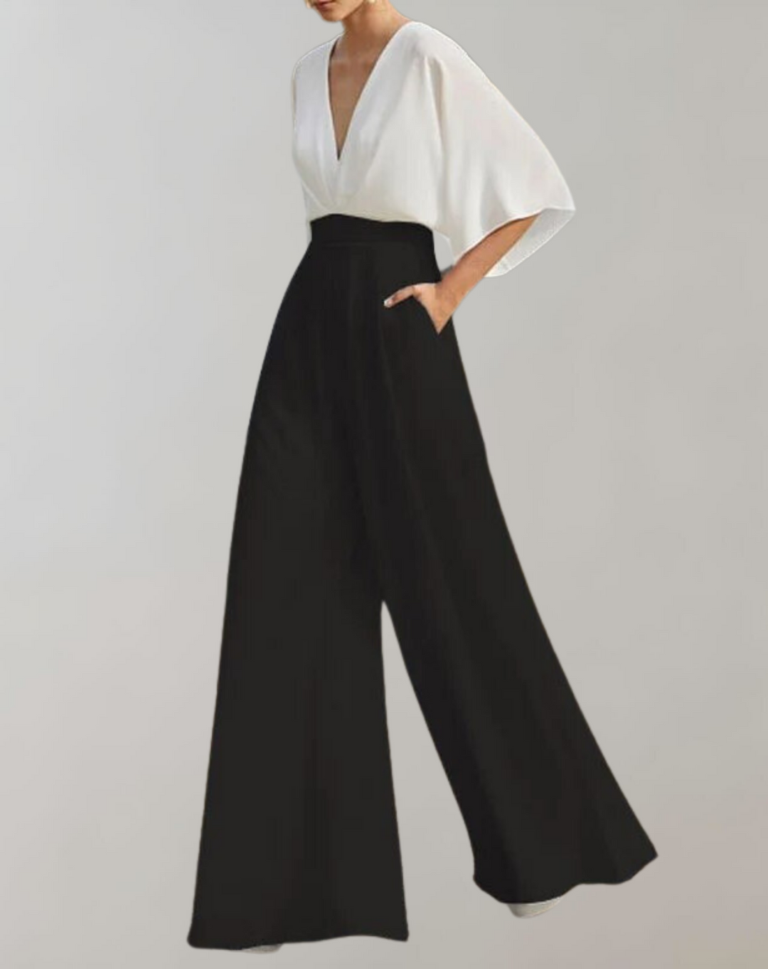 Combinaison Ample Louise Femme | Col V, Manches Amples, Taille Marquée 8