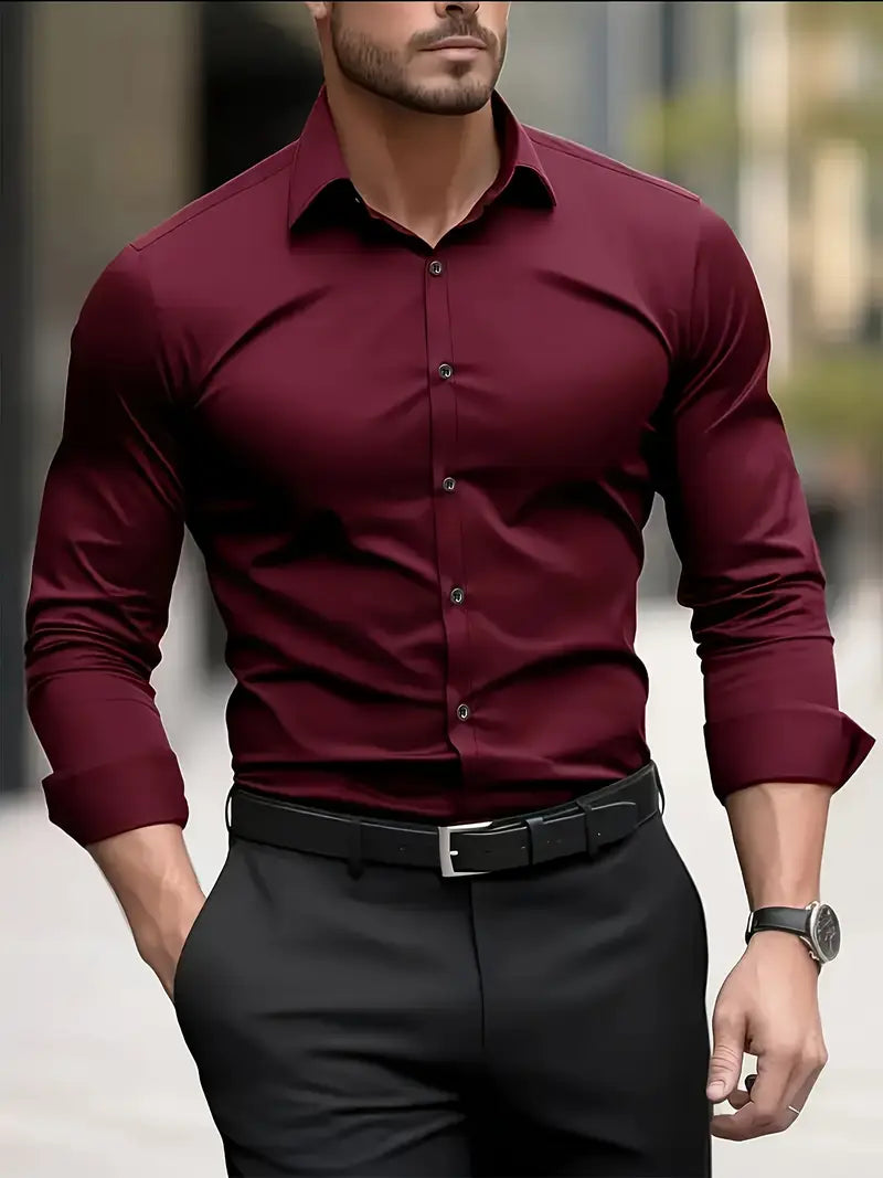 Chemise respirante Baptiste Homme | Manches longues, coupe slim ajustée 2