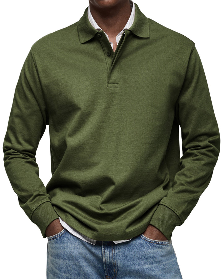 Polo de luxe Maxime Homme | Manches longues, tissu doux et raffiné 8