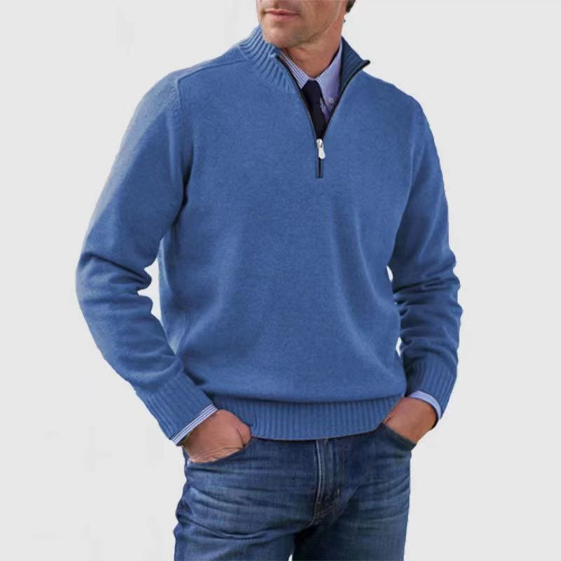 Pull demi-zip Nathan pour Homme | Coupe classique, maille chaude et douce 5