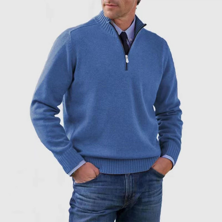 Pull demi-zip Nathan pour Homme | Coupe classique, maille chaude et douce 5