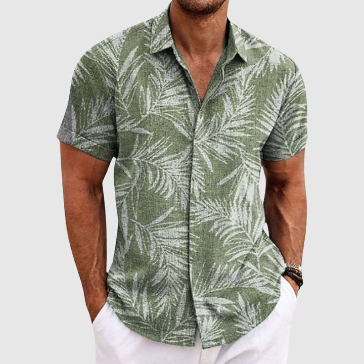 Chemise à imprimé palmier Lucas Homme | Tissu léger, esprit estival 0