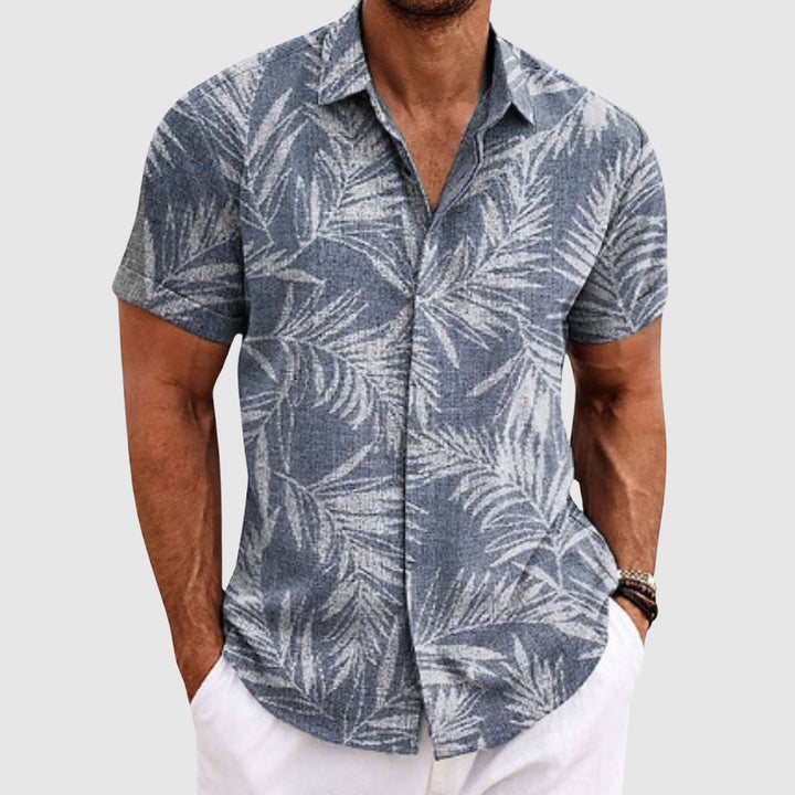 Chemise à imprimé palmier Lucas Homme | Tissu léger, esprit estival 2