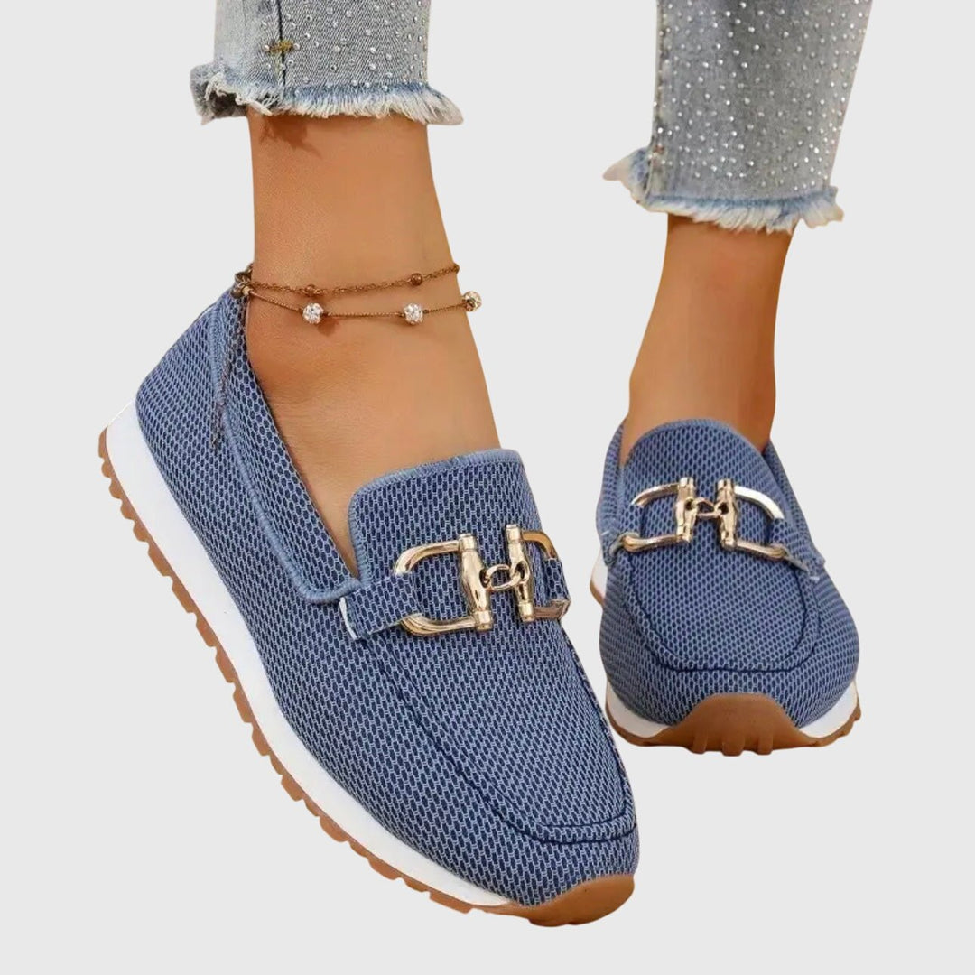Ballerines Femme Liora | Toile Confortable, Bout Rond et Talon Plat 0