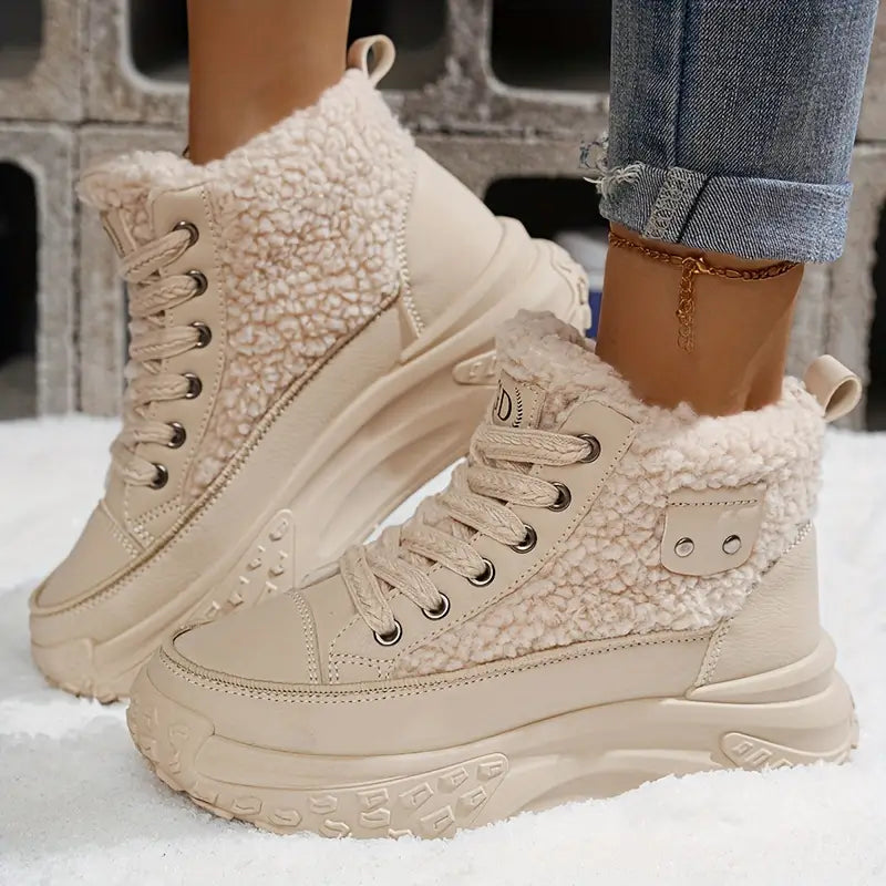 Baskets Clara pour femmes | Doublure en fausse laine, style urbain chic 1
