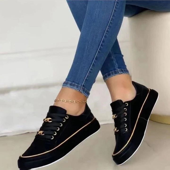 Baskets Federica Femme | Simili Cuir, Détails Dorés Élégants 2