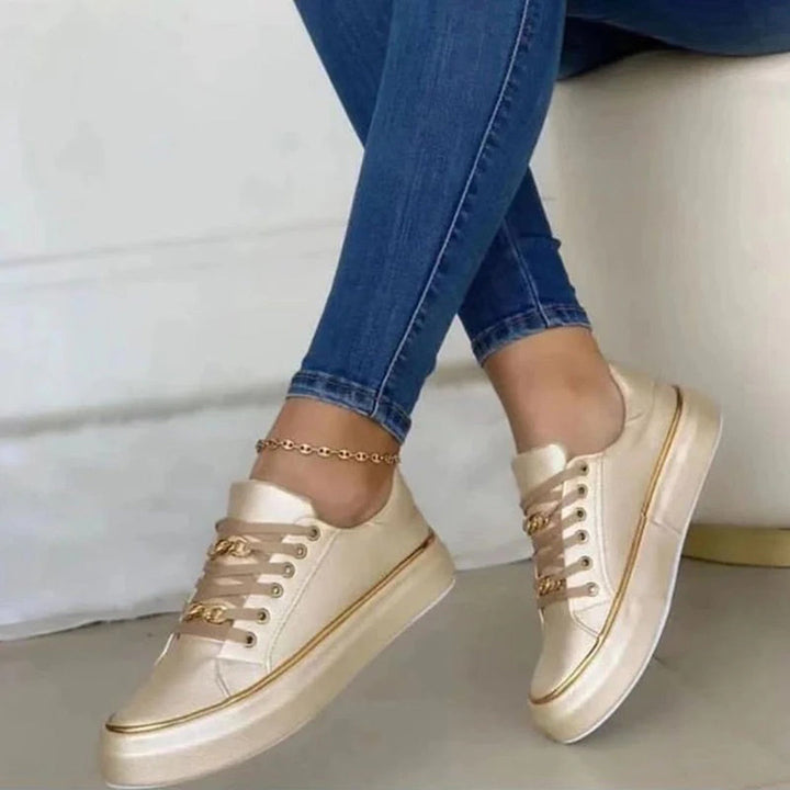 Baskets Federica Femme | Simili Cuir, Détails Dorés Élégants 4
