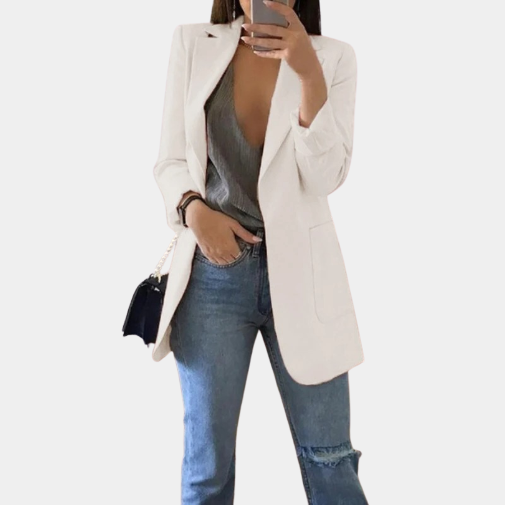 Blazer Long Océane Femme - Blanc