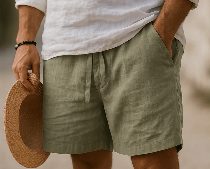 Bermuda Léon | Lin léger, taille élastique & poches pratiques 2