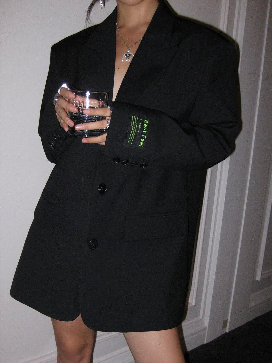 Blazer Oversize Clara Femme | Polyester, Coupe Ample et Revers Classiques 5