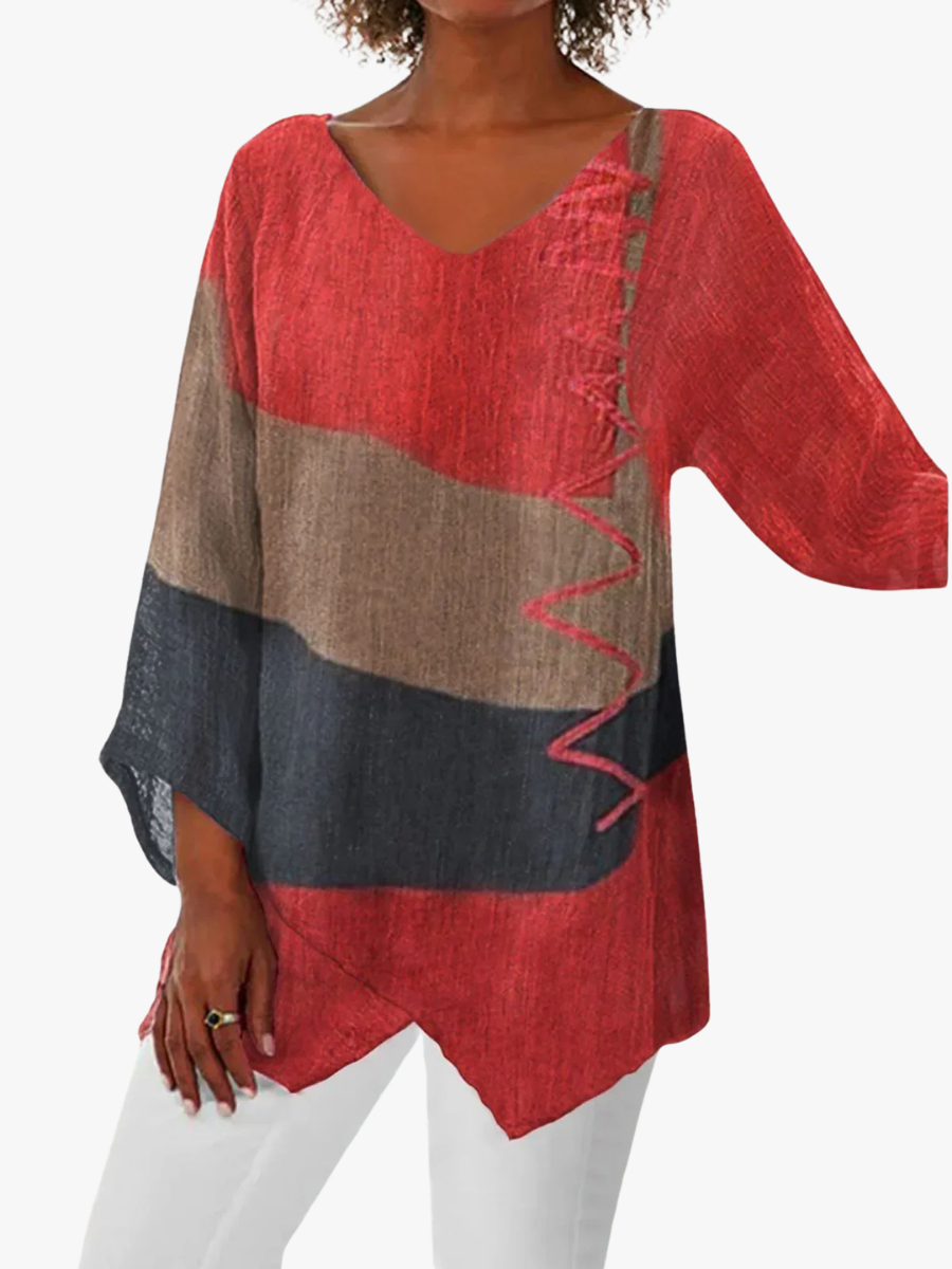 Blouse Aérienne Maïa | Coupe Ample & Col en V, Blouse Blanche Femme 1