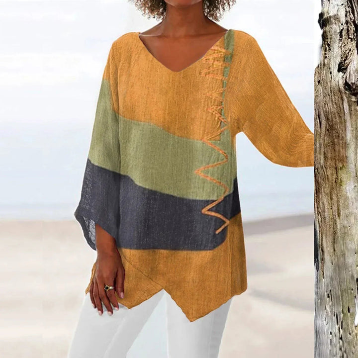 Blouse Aérienne Maïa | Coupe Ample & Col en V, Blouse Blanche Femme 2