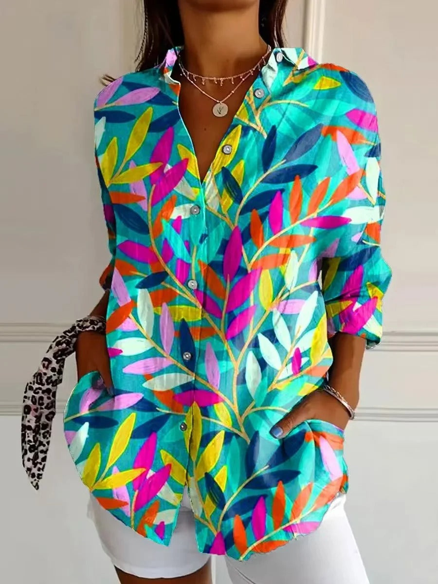 Blouse Alienor | Imprimé Floral Vif, Coupe Fluide Élégante 2